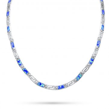 petsios Necklace with opal stones and meander