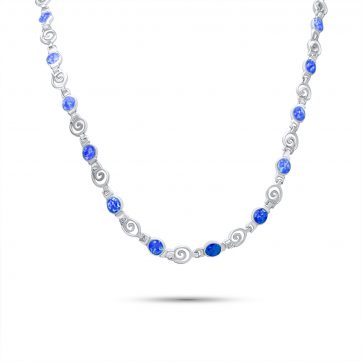 petsios Necklace with opal stones and meander