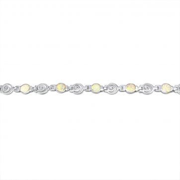 petsios Βραχιόλι με λευκό όπαλ και μαίανδρο