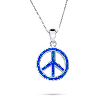 petsios Opal peace sign pendant