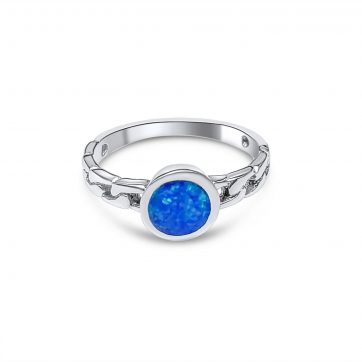 petsios Δαχτυλίδι αλυσίδα με πέτρα όπαλ