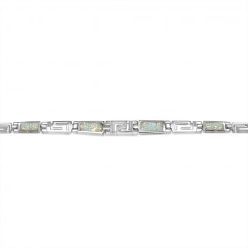 petsios Βραχιόλι με λευκό όπαλ και μαίανδρο