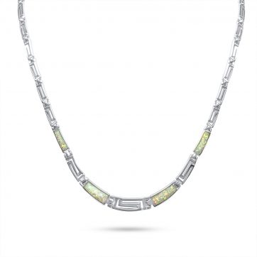 petsios Κολιέ με λευκό όπαλ και μαίανδρο