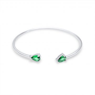 petsios Βραχιόλι κύκλος με πέτρες σμαράγδι