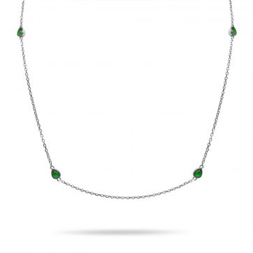 petsios Κολιέ με πέτρες σμαράγδι