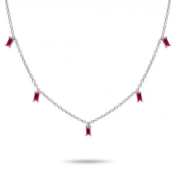 petsios Κολιέ με πέτρες ρουμπίνι