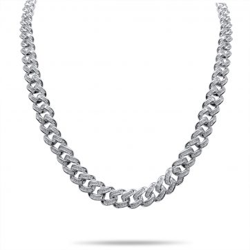 petsios Silver chain with zircon stones