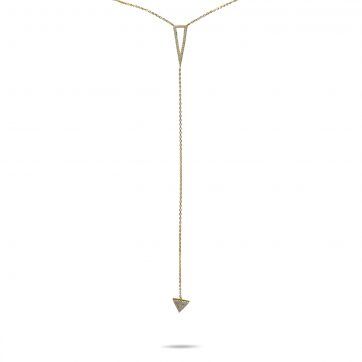 petsios Κολιέ επίχρυσο σε στυλ Υ 