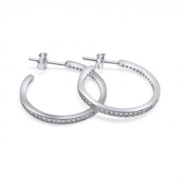 petsios Ασημένια σκουλαρίκια με πέτρες ζιργκόν