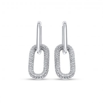 petsios Silver earrings with zircon stones