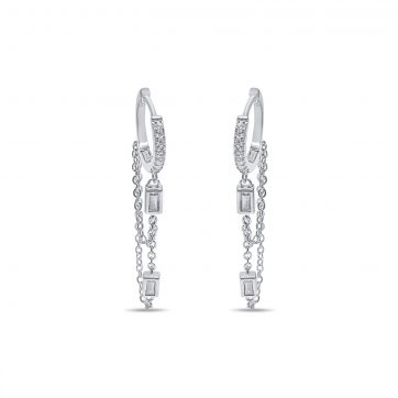 petsios Silver earrings with zircon stones