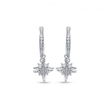 petsios Ασημένια σκουλαρίκια με πέτρες ζιργκόν