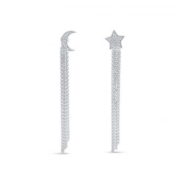 petsios Ασημένια σκουλαρίκια με πέτρες ζιργκόν