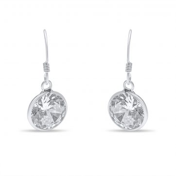 petsios Σκουλαρίκια κρεμαστά με πέτρα ζιργκόν