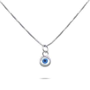 petsios Κολιέ μάτι με φίλντισι