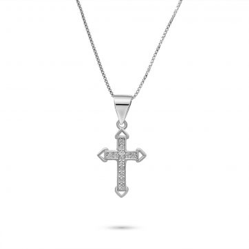 petsios Σταυρός με ζιργκόν πέτρες