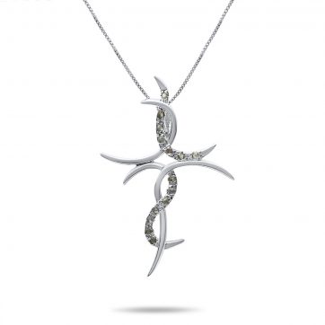 petsios Cross necklace with zircon stones