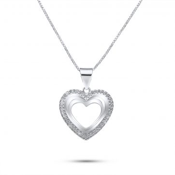 petsios Heart necklace with zircon stones