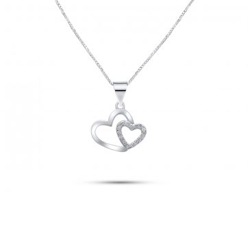 petsios Heart necklace with zircon stones