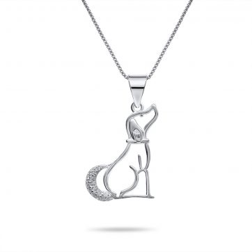petsios Dog necklace with zircon stones