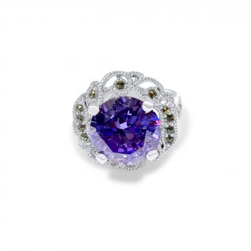 petsios Ring with amethyst stone and marcasites