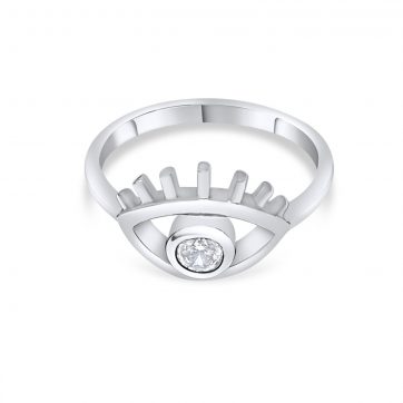 petsios Δαχτυλίδι μάτι με πέτρα ζιργκόν