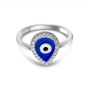 petsios Δαχτυλίδι μάτι με πέτρες ζιργκόν