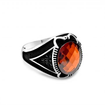 petsios Δαχτυλίδι με πέτρα γρανάδα