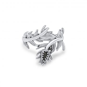 petsios Silver flower ring