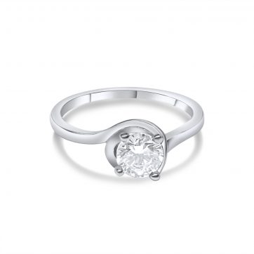 petsios Silver ring with zircon stone