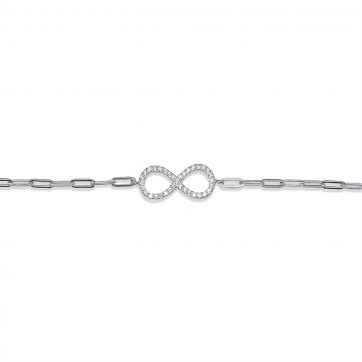 petsios Βραχιόλι άπειρο με πέτρες ζιργκόν