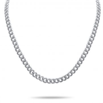 petsios Silver necklace with zircon stones