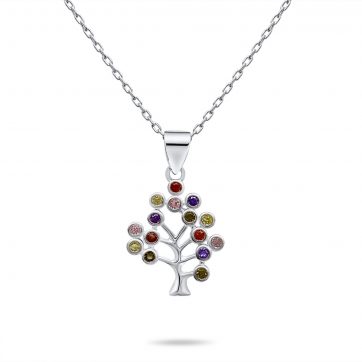 petsios Tree of life necklace with zircon stones