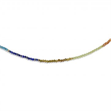 petsios Επίχρυση αλυσίδα ποδιού με πολύχρωμες χάντρες