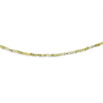 petsios Αλυσίδα ποδιού με χάντρες πράσινο ζαφείρι