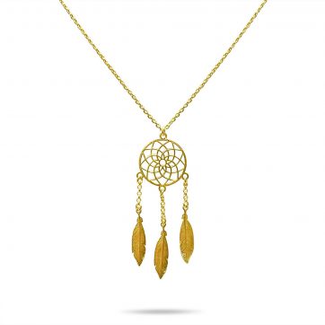 petsios Κολιέ επίχρυσο ονειροπαγίδα