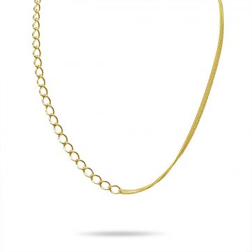 petsios Κολιέ επίχρυσο αλυσίδα