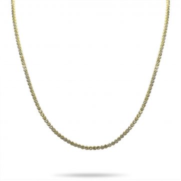 petsios Κολιέ επίχρυσο ριβιέρα με πέτρες ζιργκόν