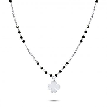 petsios Four leaf clover necklace with beads