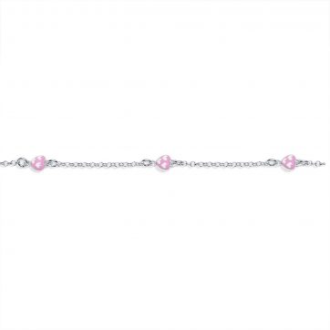 petsios Βραχιόλι με καρδιές με σμάλτο