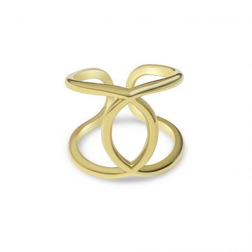 petsios Δαχτυλίδι λουστρέ επίχρυσο 