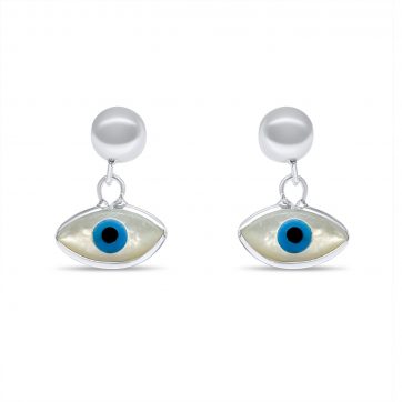 petsios Eye stud earrings with mother of pearl