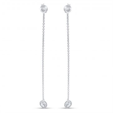 petsios Σκουλαρίκια αλυσιδωτά με πέτρες ζιργκόν