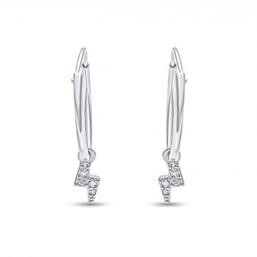 petsios Silver earrings with zircon stones