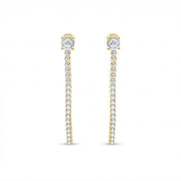 petsios Gold plated earrings with zircon stones