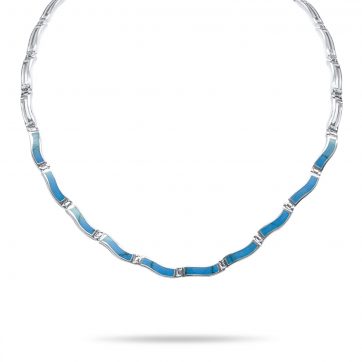 petsios Meander necklace with turquoise stones