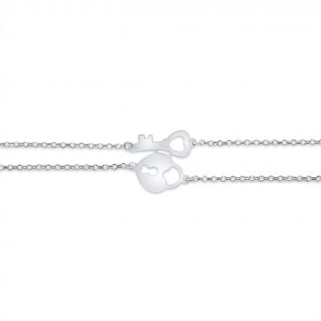 petsios Βραχιόλι με κλειδί και κλειδαριά (χωριζόμενο)