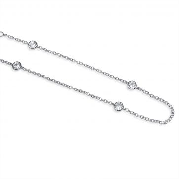 petsios Αλυσίδα ποδιού με πέτρες ζιργκόν