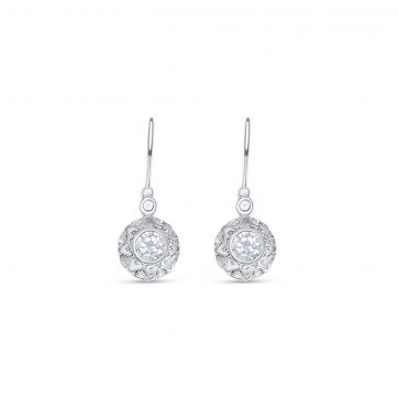 petsios Οξειδωμένα σκουλαρίκια με πέτρες ζιργκόν