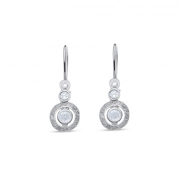 petsios Οξειδωμένα σκουλαρίκια με πέτρες ζιργκόν